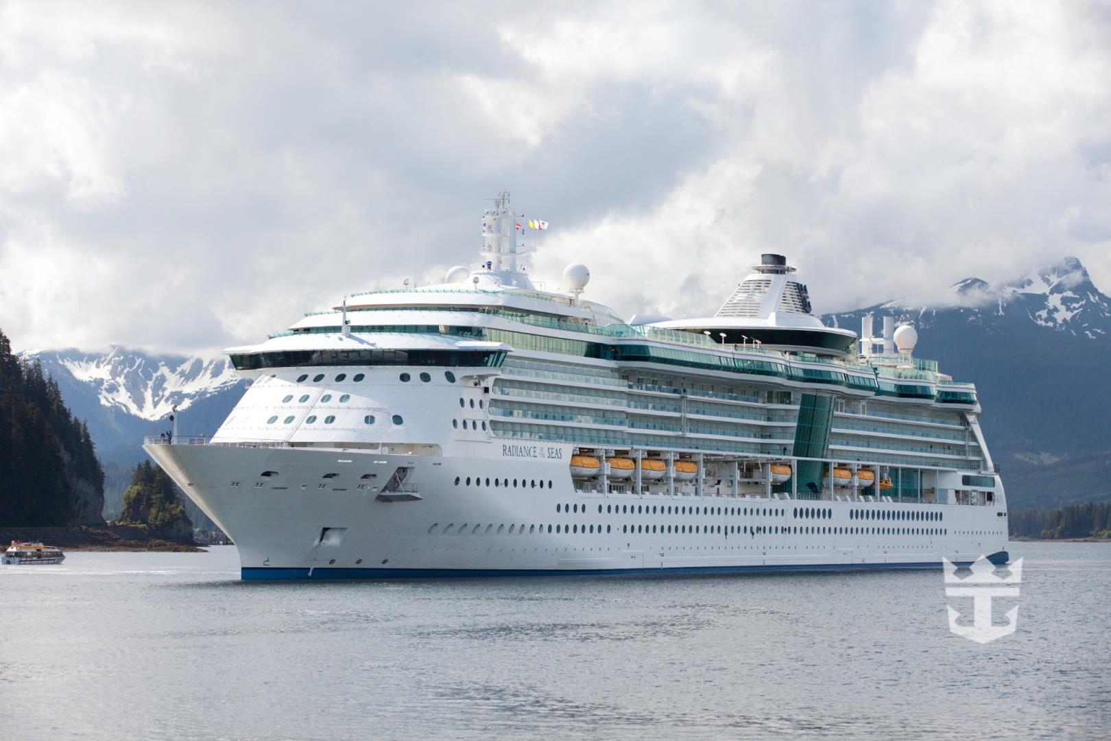 Exterior view of Radiance of the Seas in Alaska, U.S.